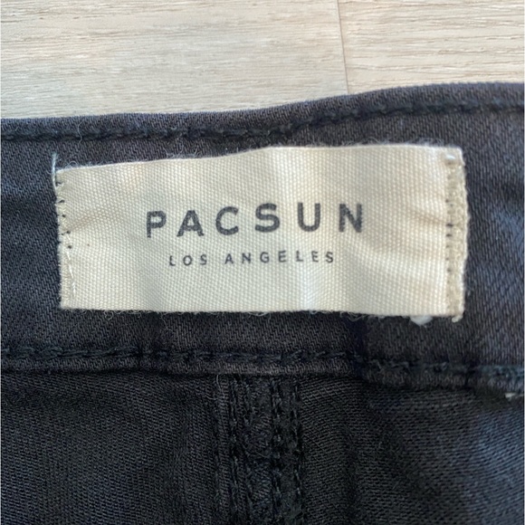 Pacsun Black Super Stretch Shortie Denim Shorts - Picture 5 of 6